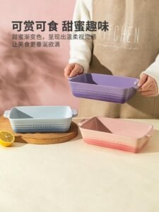 customized porcelain bakeware set glazed ceramic bowl oven safe for baking cake pudding dessert in restaurants weddings (copy)