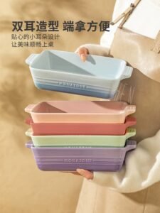 customized porcelain bakeware set glazed ceramic bowl oven safe for baking cake pudding dessert in restaurants weddings (copy)