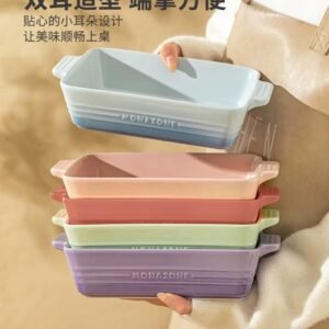 customized porcelain bakeware set glazed ceramic bowl oven safe for baking cake pudding dessert in restaurants weddings (copy)