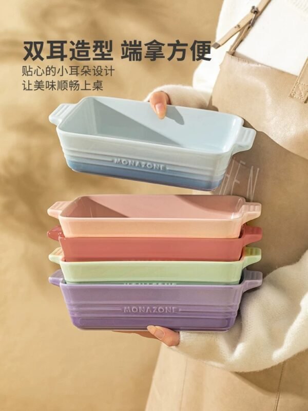 customized porcelain bakeware set glazed ceramic bowl oven safe for baking cake pudding dessert in restaurants weddings (copy)