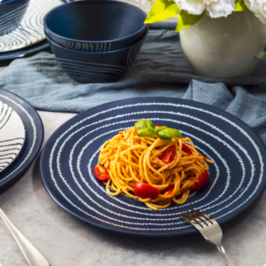 Customs Logo Dinnerware Set French Navy Planet Melamine Dinnerware Sets