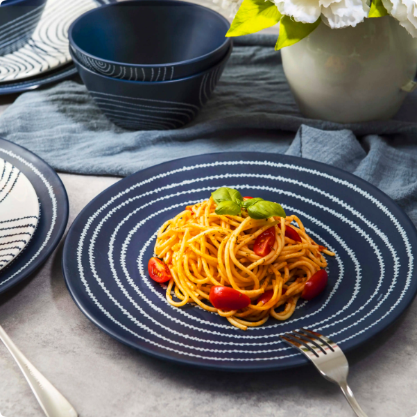 wholesale indigo floral 12 pcs dinnerware set modern living dinnerware set
