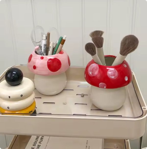new wholesale cream color ceramic fruit fork jar set creative cheese storage jar