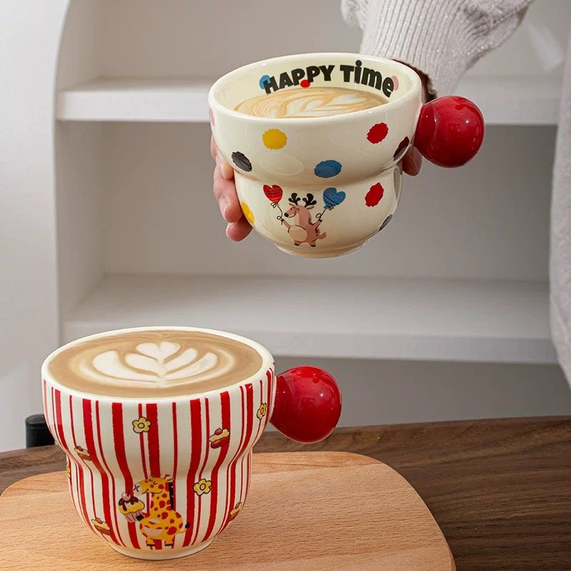 ceramic manufacturer gourd shape korean style porce gift mug