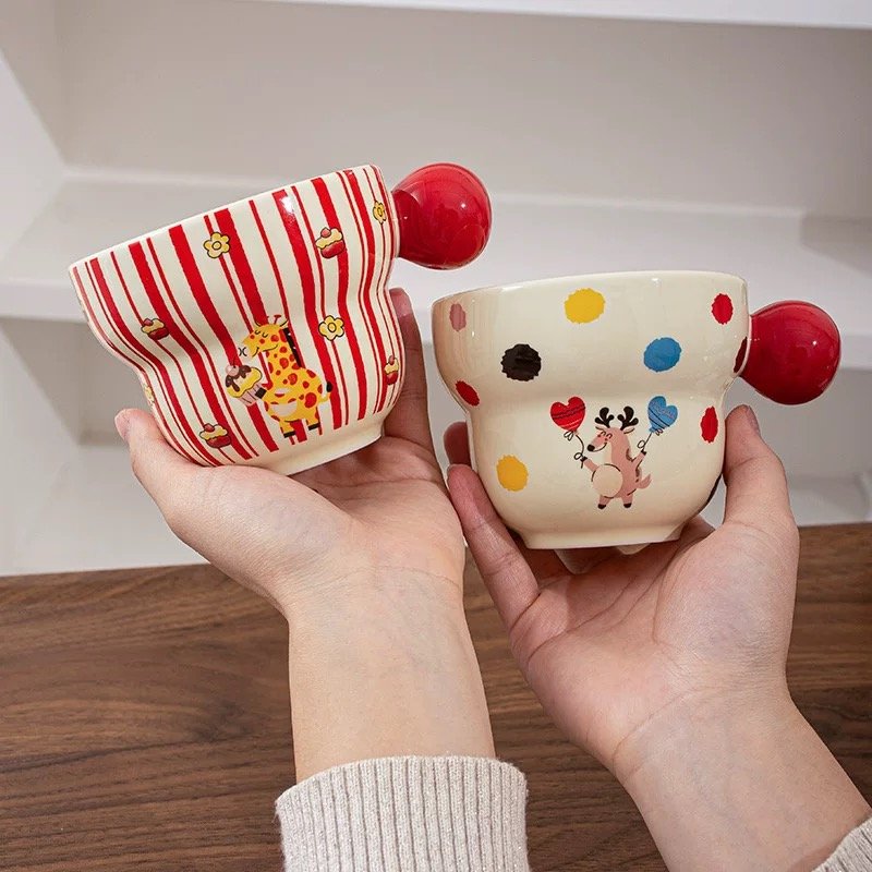 ceramic manufacturer gourd shape korean style porce gift mug