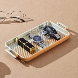 Factory Direct Sales Ceramic Jewelry Display Plate Watch Holder  Ceramic Tray with handle 