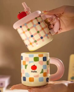 hot sale kol design porcelian factory ins ceramic clashing color mug (copy)