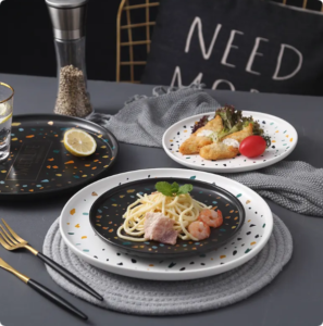 eka ceramic modern household seasoning dish set for hot pot chili soy sauce vinegar pickles for kitchen and parties porcelain dishes