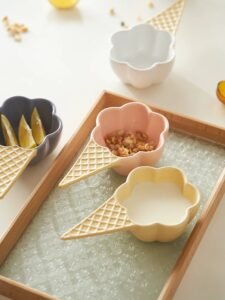 INS Ceramic Bakeware Set Baking Blows Nordic Cute Round Cupcake Souffle Dishes Custom Acceptable for Home Shop As Gift
