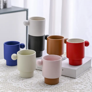 Korean Ins Customized 330ml Matte Porcelain Tea Milk Cups Reusable Travel Espresso Ceramic Mug for Office Home