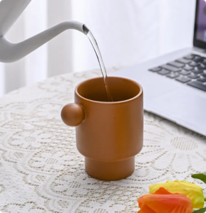 Korean Ins Customized 330ml Matte Porcelain Tea Milk Cups Reusable Travel Espresso Ceramic Mug for Office Home
