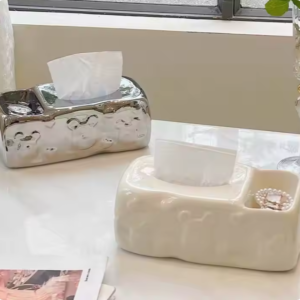 customized household ceramic luxury tissue box for decoration dog tissue box (copy)