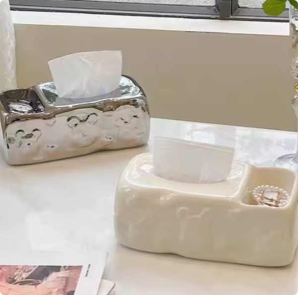 customized household ceramic luxury tissue box for decoration dog tissue box (copy)