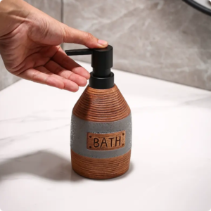Luxury Lotion Pump Bottles Ceramic Shampoo Bathroom Set Liquid Soap Dispensers for home