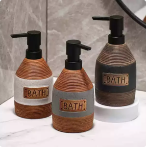 Luxury Lotion Pump Bottles Ceramic Shampoo Bathroom Set Liquid Soap Dispensers for home