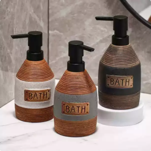 Luxury Lotion Pump Bottles Ceramic Shampoo Bathroom Set Liquid Soap Dispensers for home