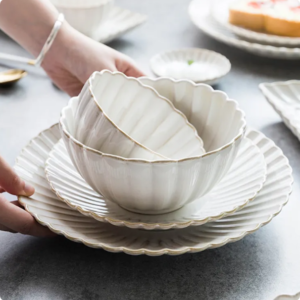 Luxury Modern Dinnerware Set New Design 8 Inch Dinner Plates Hotel Supplies Dinner Set for Restaurants Tableware dinnerware