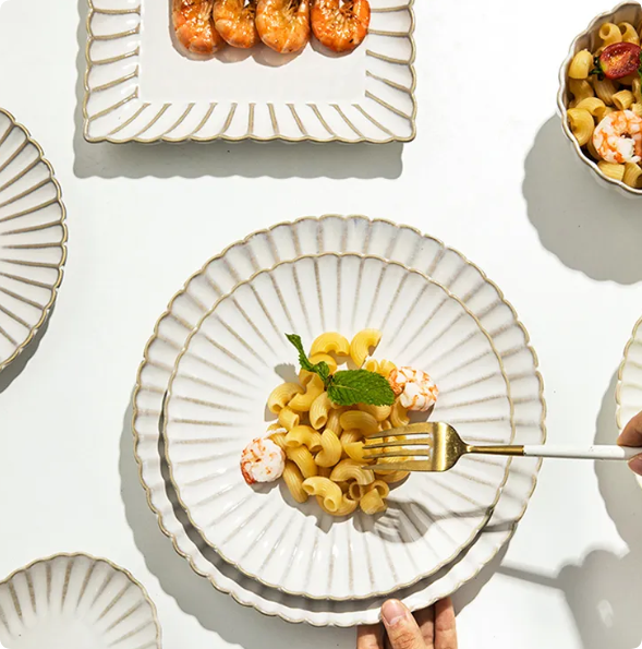 luxury modern dinnerware set new design 8 inch dinner plates hotel supplies dinner set for restaurants tableware dinnerware