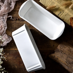 microwave oven safe rectangular household ceramic bread baking plate ceramic bread baking deep baking pan bakeware