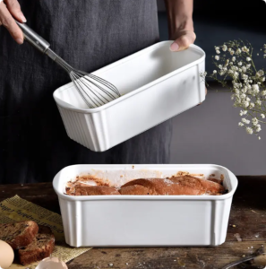 microwave oven safe rectangular household ceramic bread baking plate ceramic bread baking deep baking pan bakeware