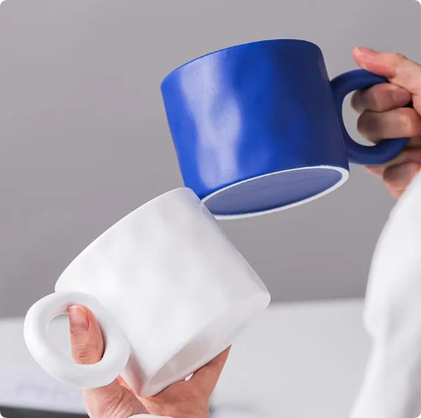 nodic ins 400ml matte glazed porcelain milk gift cup handmade reusable ceramic coffee mug handle