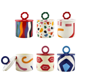 nordic ceramic candle jar creative ceramic jar with lid candy storage for home bathroom decor ceramic jar for storage