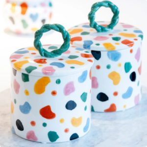 nordic ceramic candle jar creative ceramic jar with lid candy storage for home bathroom decor ceramic jar for storage