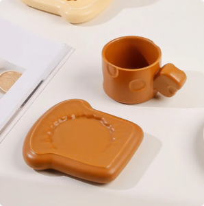 Nordic Ins 250ml Beige Mini Handmade Porcelain Tea Mug Reusable Glazed Ceramic Coffee Cup and Saucer Set
