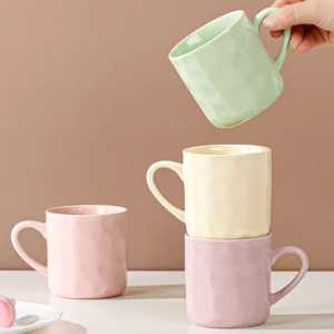 Nordic Ins 350ml Glazed Drinking Ceramic Couple Gifts Mug Reusable Porcelain Coffee Tea Cup for Breakfast