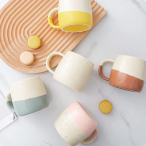 Nordic Ins 400ml Matte Glazed Stoneware Porcelain Milk  Handmade Reusable Ceramic Coffee Mug with Handle