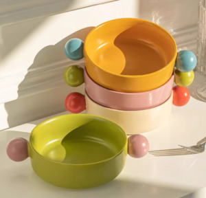 nordic style ceramic baking bowl binaural baking tray pans deep dish restaurant cooking tableware
