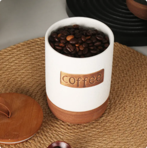 nordic style ceramic storage jar airtight kitchen canister with porcelain lid for tea coffee sugar jar