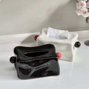 nordic white and black ceramic tissue box dimensions square handle including tissue box home decor