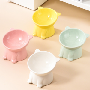 wholesale porcealin pet bowl set oem cat bowls logo ceramic dog bowl