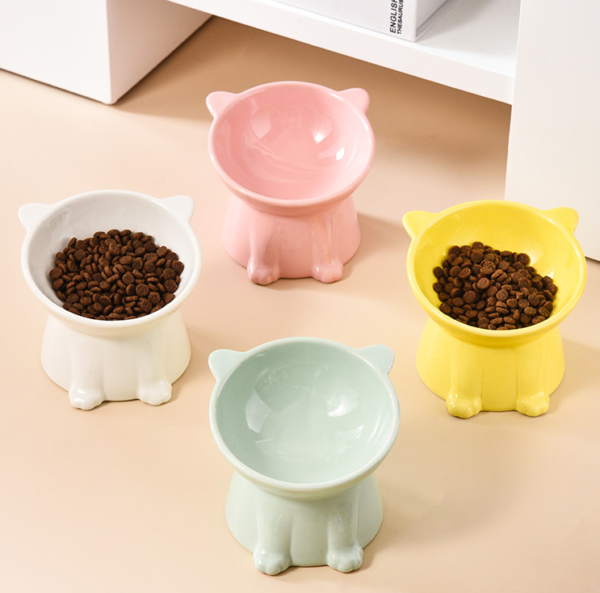 wholesale porcealin pet bowl set oem cat bowls logo ceramic dog bowl
