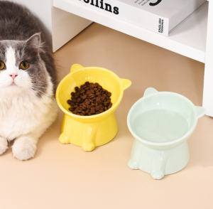 wholesale porcealin pet bowl set oem cat bowls logo ceramic dog bowl