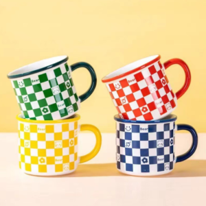 odm factory price small cute colorful round birthday wedding school souvenir gift ceramic coffee cup mug
