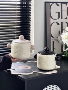 salt and pepper ceramic seasoning jar set nordic kitchen ceramics seasoning box three piece set ceramic spice jar