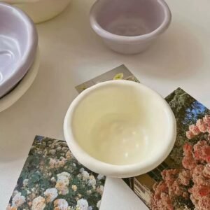 wholesale cream style ins inspired tableware set ceramic rice & plate eating bowl dinnerware combination for households