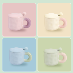 wholesale home office used porcelain cute 3d coffee cup ins style ceramic mugs with spoon