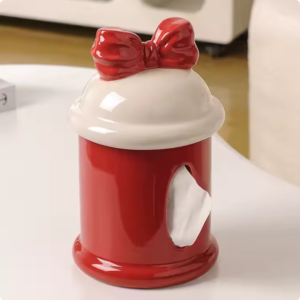 wholesale modern creative ceramic tissue box for storing napkins paper box for high end feel paper drawing box for home