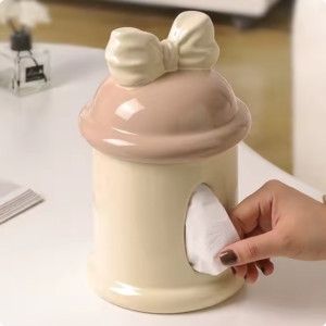 wholesale modern creative ceramic tissue box for storing napkins paper box for high end feel paper drawing box for home