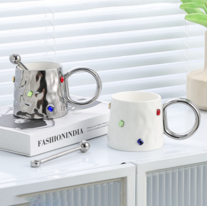 wholesale social media popular style violent bear light luxury style ceramic mugs
