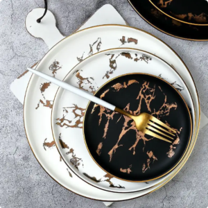 nordic style rustic wedding dinnerware restaurant vintage serving lunch entrees porcelain plate durable ceramic plates (copy)