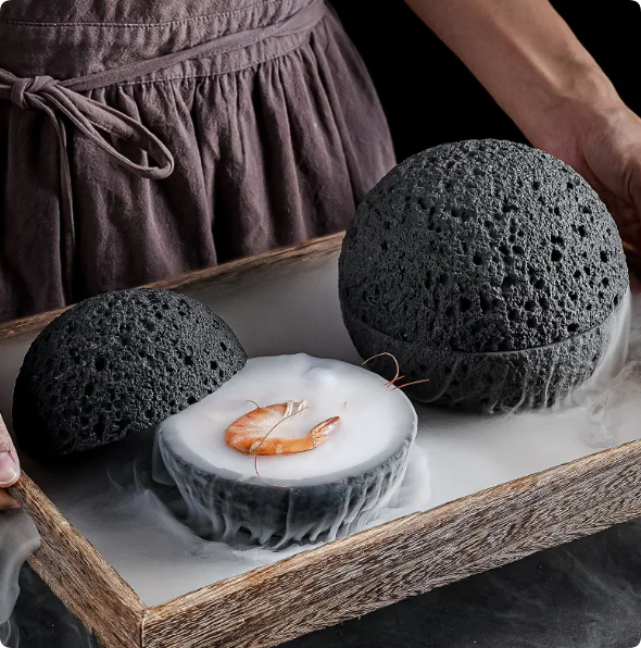 ceramic white and black bowls molecular gastronomy dinner plates for restaurant bowl fancy interstellar round ball bowl