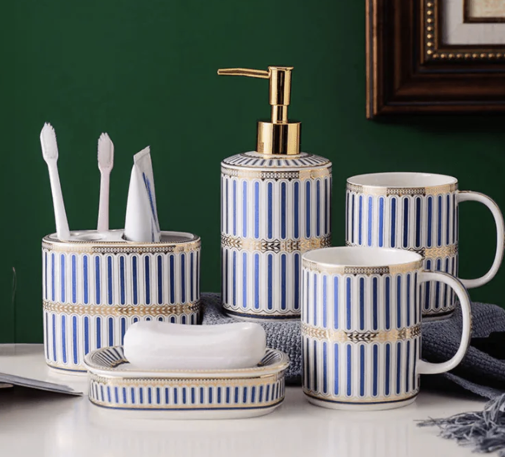 classic & vintage ceramic bathroom set