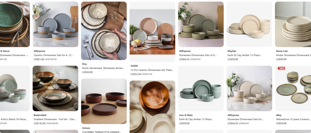 earthy tones dinnerware