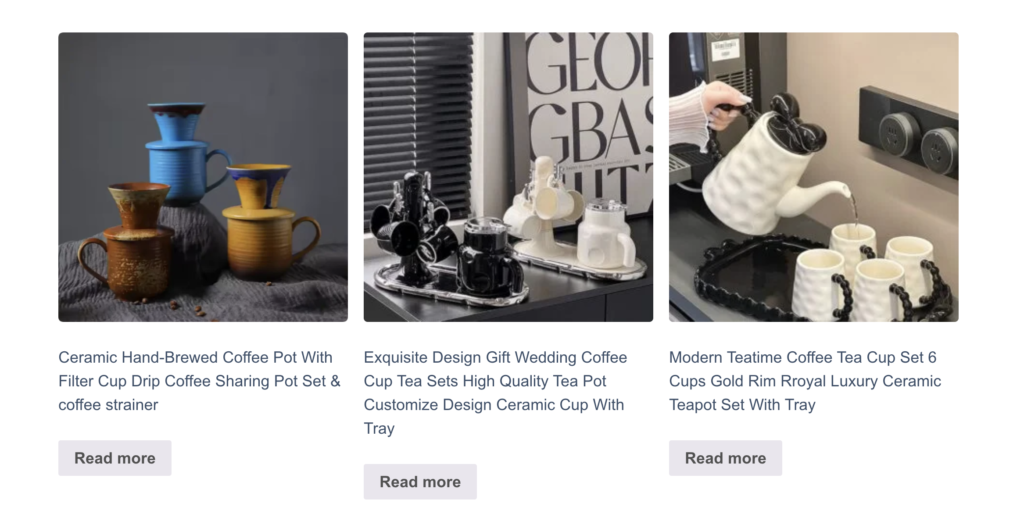 eka cermaic tea coffee set