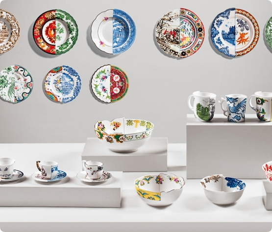 mix and match traditional and modern dinnerware