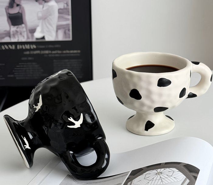 nordic ins 200ml handmade porcelain beige mini handmade porcelain tea mug reusable glazed ceramic coffee cup (1)